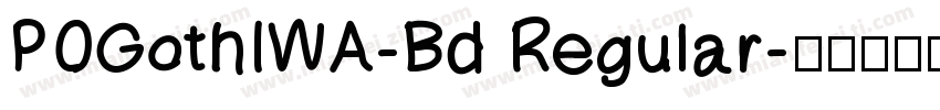 POGothIWA-Bd Regular字体转换